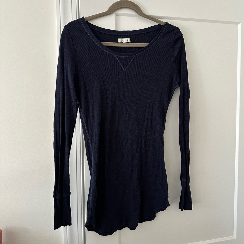Aerie Midnight Blue Long Sleeve Tee